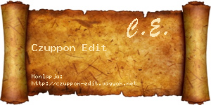 Czuppon Edit névjegykártya